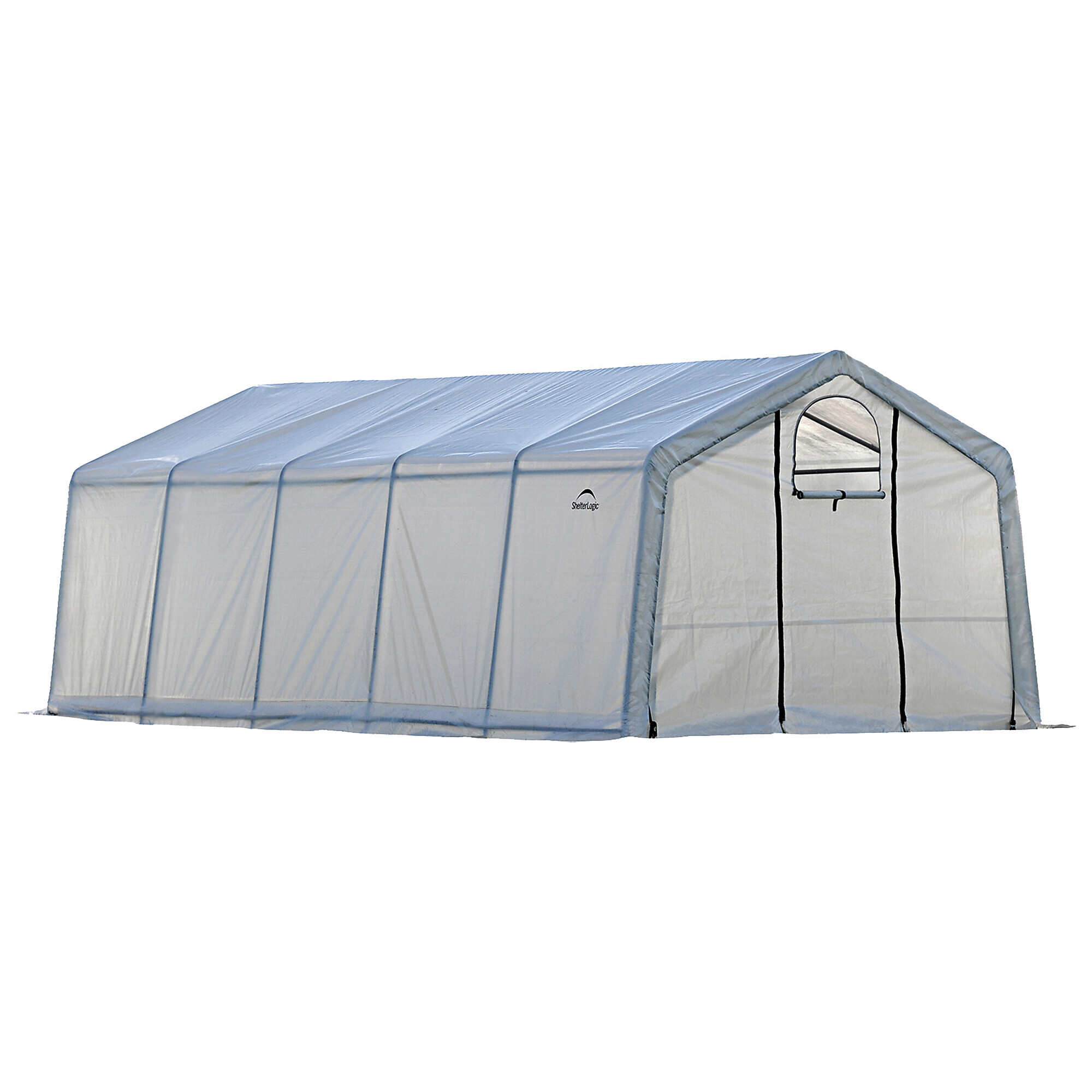 ShelterLogic GrowIT Heavy-Duty Greenhouse - 12ft. x 20ft., ClearView Cover, Roll-Up Side Vents, Model# 70590